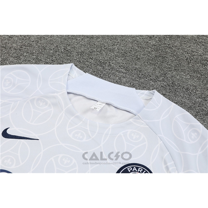 Tuta da Track Paris Saint-Germain Manica Corta 2022-2023 Grigio - Pantaloncini